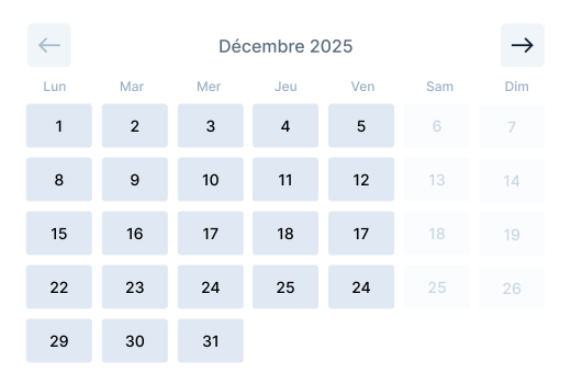 Amanda - Calendrier